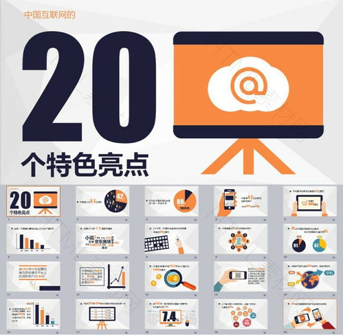 引領未來 中國互聯網20個高端特色亮點宣講（可編輯精品PPT模板）